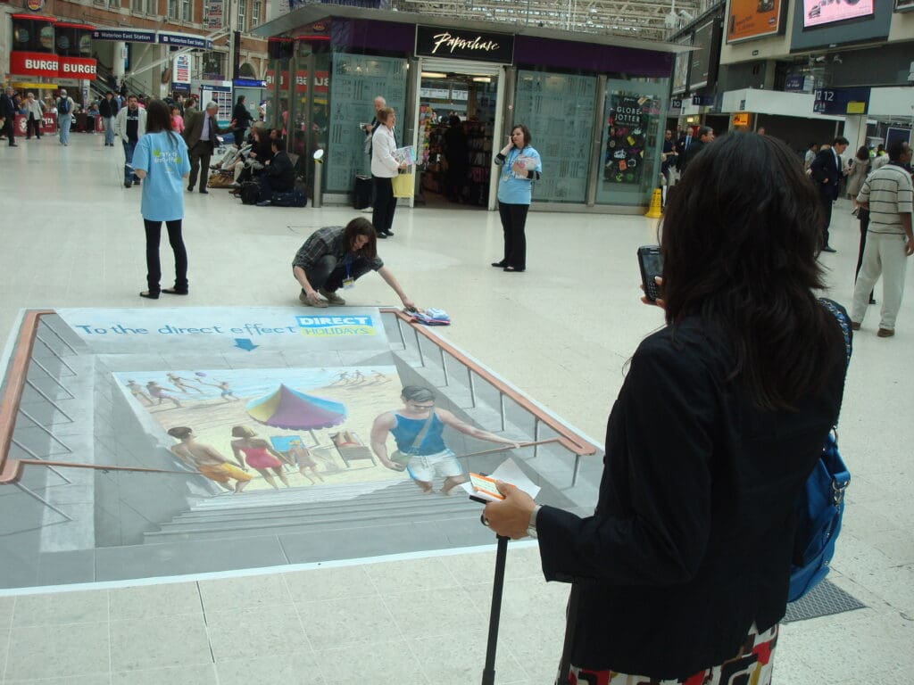 Direct Holidays travel marketing floor campaign