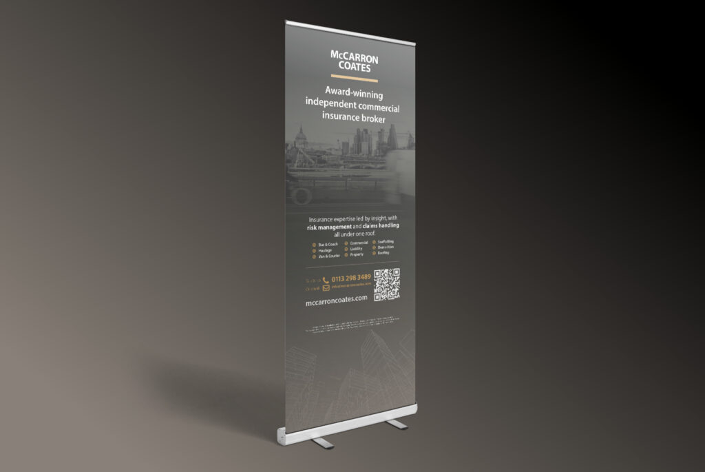 roller banner for McCarron Coates
