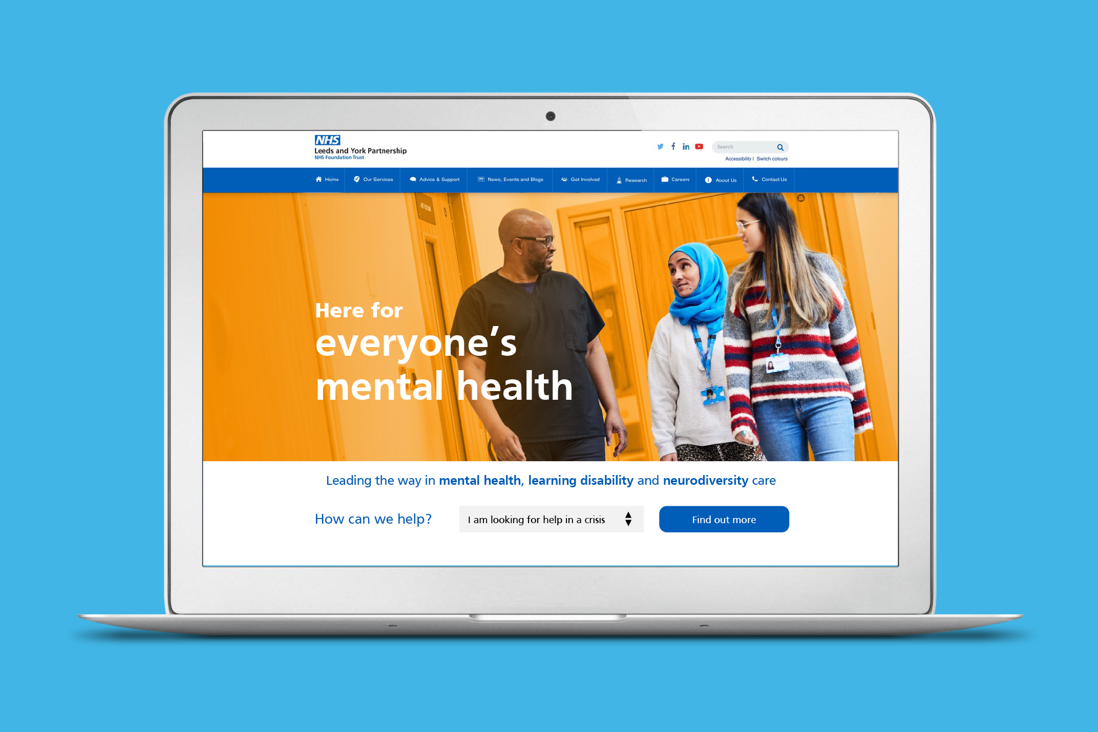 LYPFT website on laptop