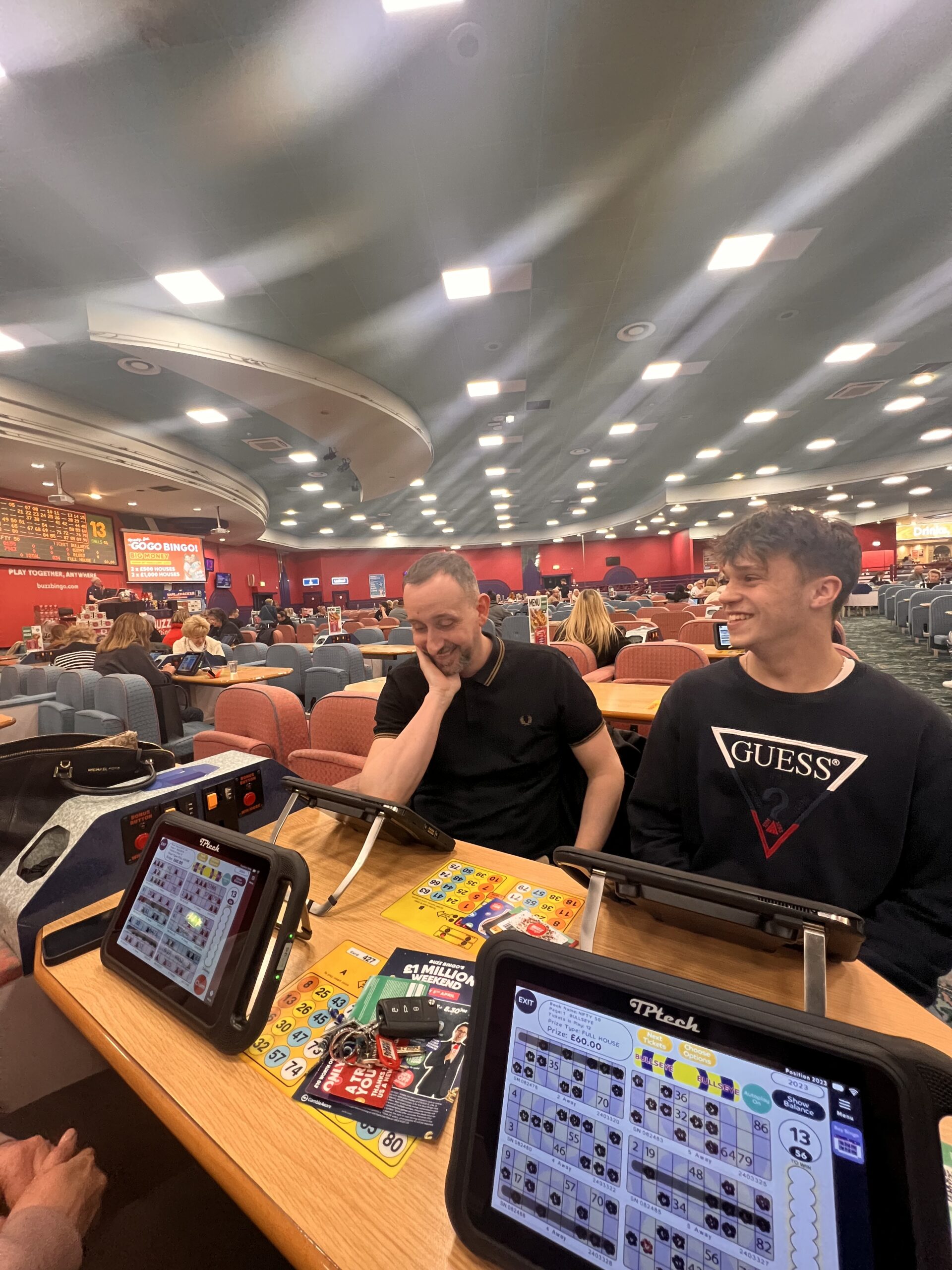 marketing team at a bingo event