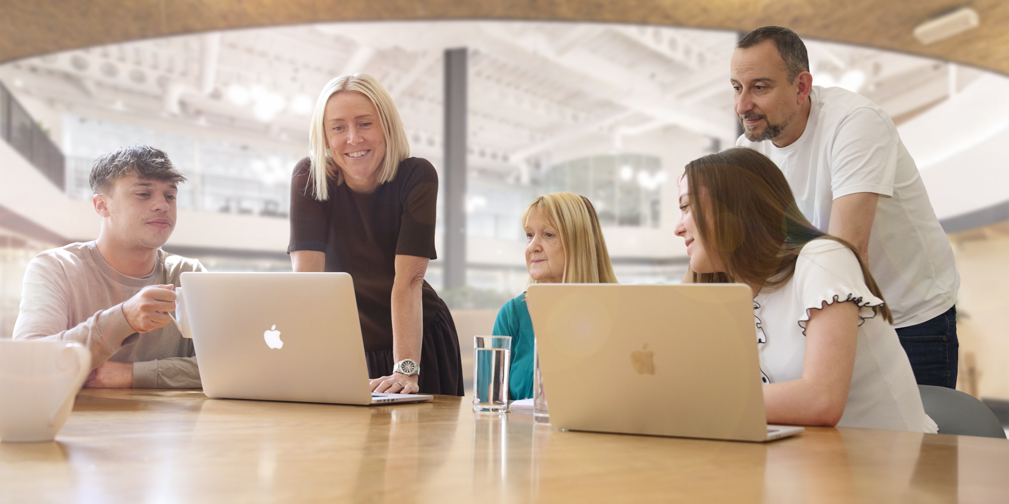 marketing agency team working together in Leeds